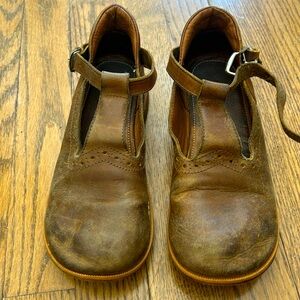 Mikoleon brown leather Mary Jane shoes girls